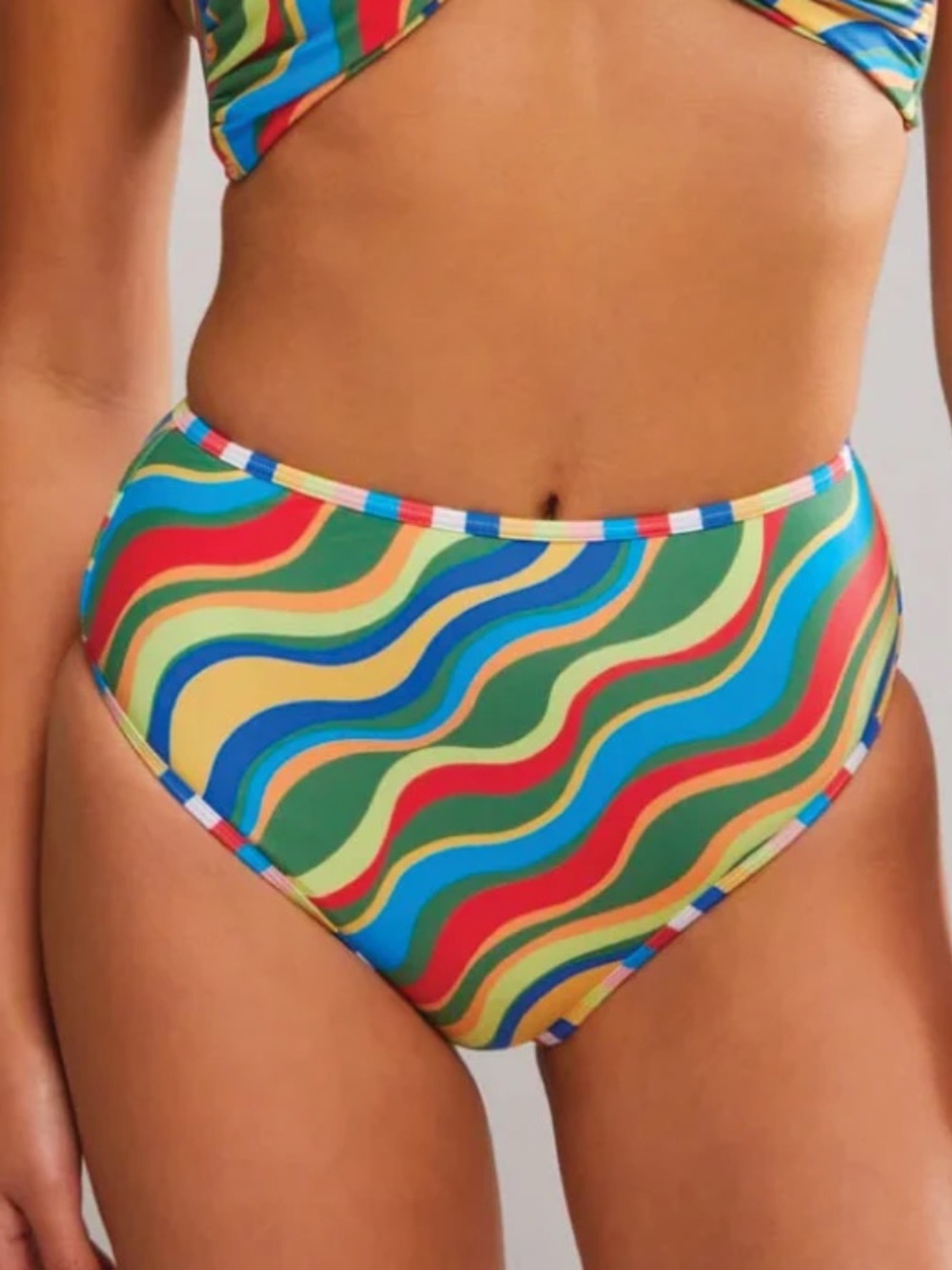 It’s Now Cool (Free People) The Waisted Duo Bikini Bottoms in Carnival SZ S NWT